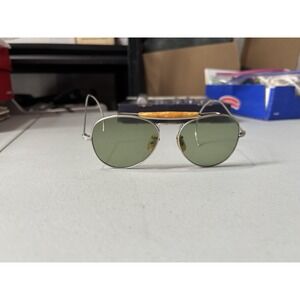 Vintage WWII Era OCULENS AVIATOR Sunglasses With Brow Bar